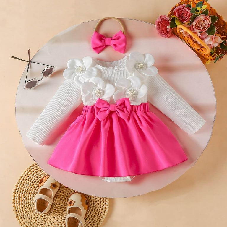 MYShe Dresses For Baby Girls Newborn Baby Girl Clothes One Piece Jumpsuits Clothes Short Sleeve Rompers Clothes for Baby Hot Pink,0-3 Months - Walmart.com MYShe Dresses For Baby Girls Newborn Baby Girl Clothes One Piece Jumpsuits Clothes Short Sleeve Rompers Clothes for Baby Hot Pink,0-3 Months - Walmart.com
