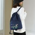 thumbnail image 3 of PENGXIANG Women Drawstring Backpack with Zipper Pocket Floral Print Backpack Yoga Backpack, 3 of 9
