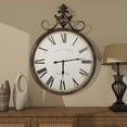 thumbnail image 3 of Vintage Wall Clock Antique Gold Ornate Baroque  Metal Clock Retro Round Clock Decor for Home Living Room, 3 of 7