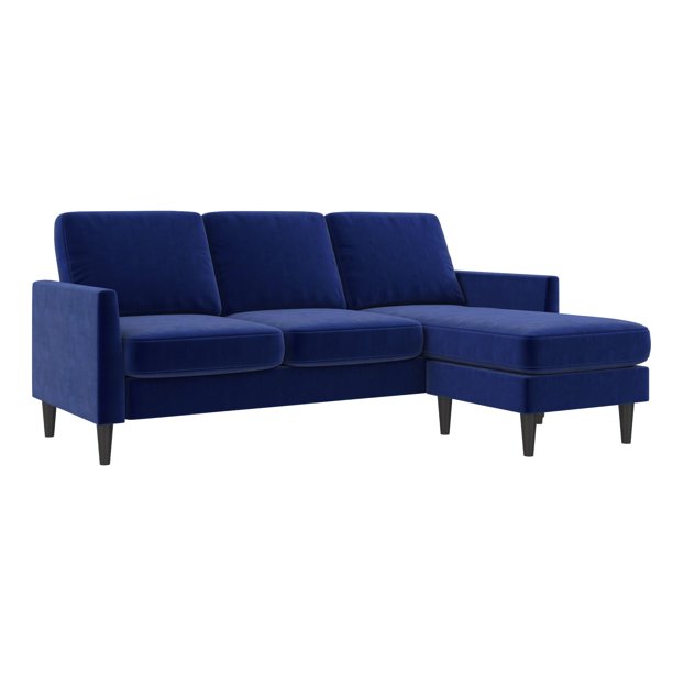 Mr. Kate Winston Sofa Sectional, Blue Velvet
