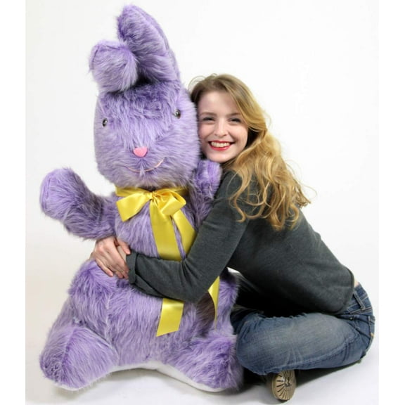 BigPlush Giant Stuffed Purple Rabbit, 42-Inch Soft Plush Toy