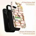 thumbnail image 4 of Curious Monkey Pink Stripe Animal Friends Phone Case for iPhone 11 12 13 14 15 16 Pro Max Plus Mini, 4 of 6
