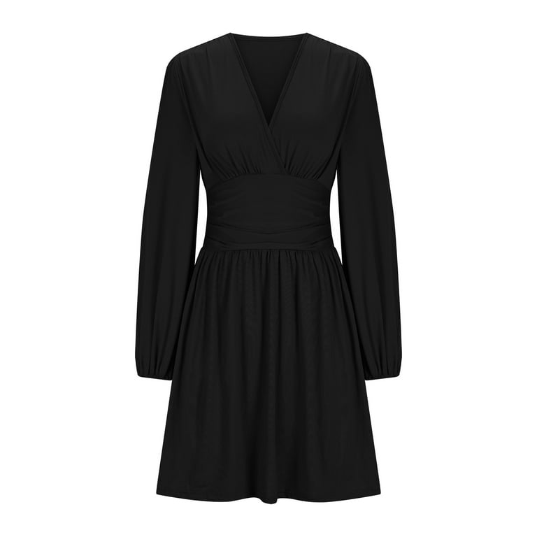 chinese dress ladies Slit Glamorous Lace Black Long-Sleeve Prom Dress Evening Dress US16 / Black
