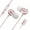 Pink 2U6, variant on Qonioi Type-C USB-C In-Ear Earphones, Wired Headset with Microphone for Smartphones, Hi-Fi Sound Quality Earphones, Noise Cancelling Earbuds
