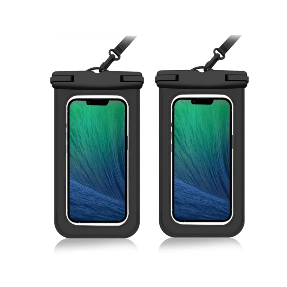 Waterproof Cell Phone Pouch, 2 Pack Dry Bag Case with Neck Lanyard