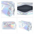 thumbnail image 3 of Unique Bargains 1Pc Women Durable Waterproof Cosmetic Bag for Toiletry Silver Tone, 3 of 4