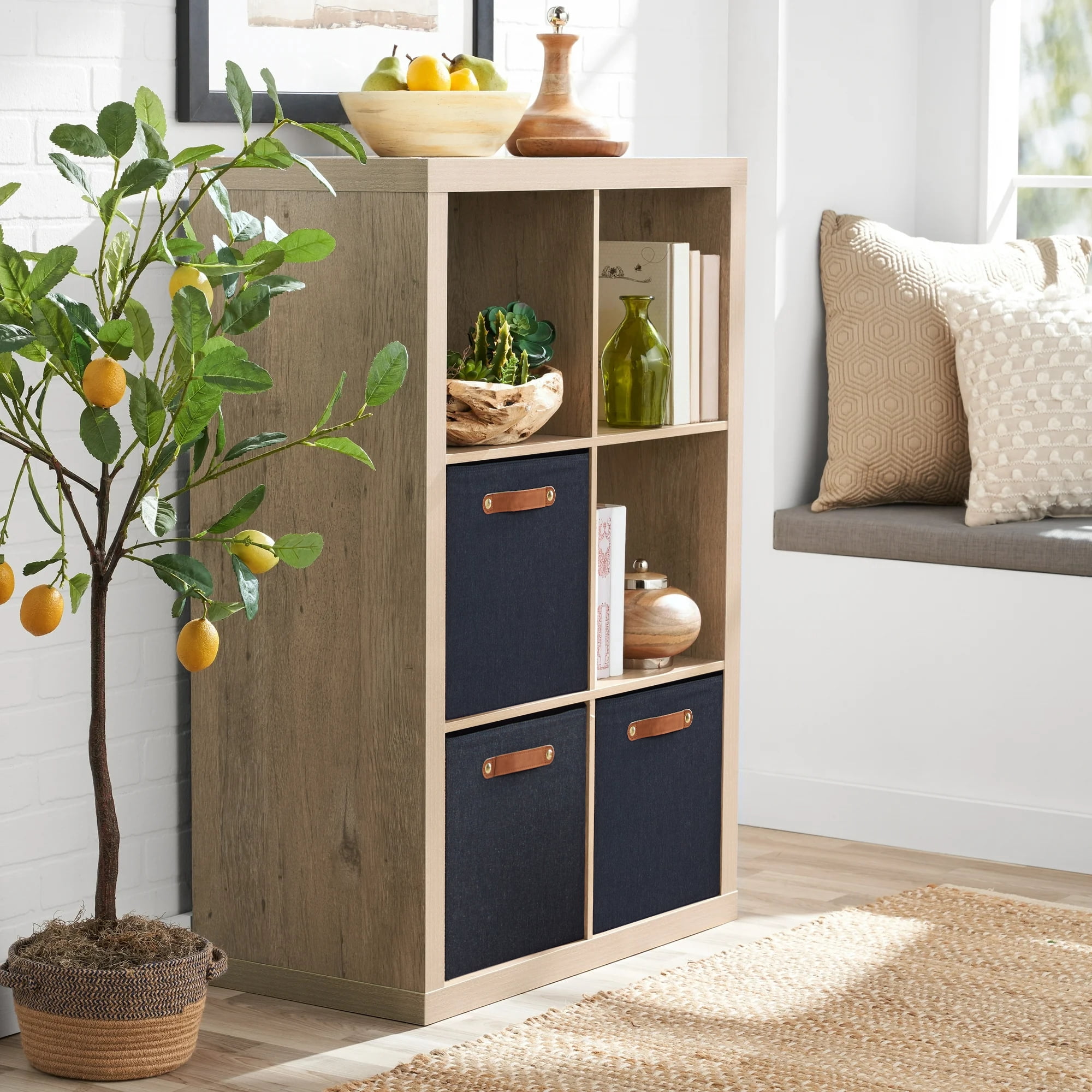 Better Homes & Gardens 6-Cube Storage Organizer, Natural