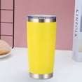 thumbnail image 4 of Vaso de 20 oz con tapa, vaso de viaje de acero inoxidable de doble pared con aislamiento al vacío, taza de café con aislamiento duradero, con revestimiento de polvo azul marino, taza térmica con tapa, 4 of 5