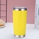 thumbnail image 4 of Vaso de 20 oz con tapa, vaso de viaje de acero inoxidable de doble pared con aislamiento al vacío, taza de café con aislamiento duradero, con revestimiento de polvo azul marino, taza térmica con tapa, 4 of 5