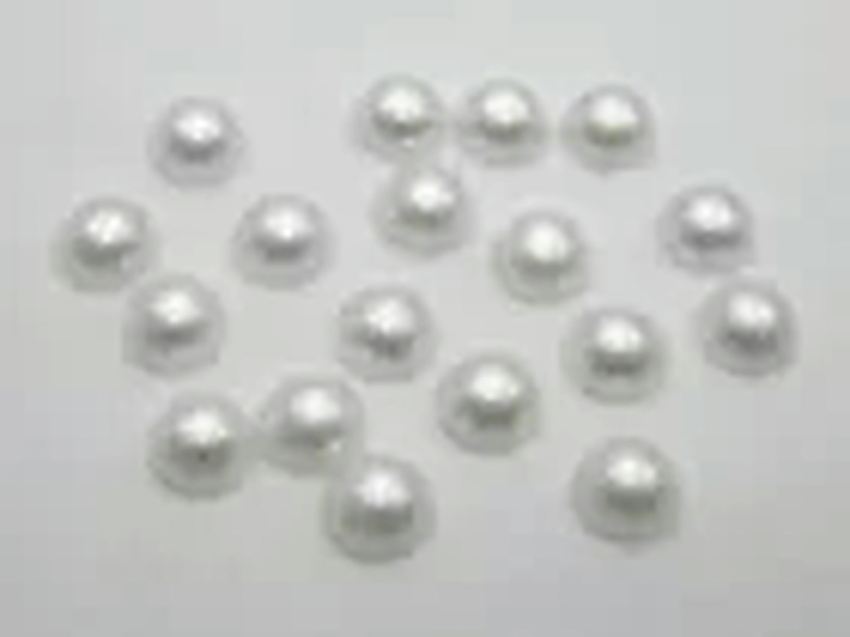 EOEMY 2500 Pure White Acrylic Half Pearl Flatback Round Bead 8mm Scrapbook Craft