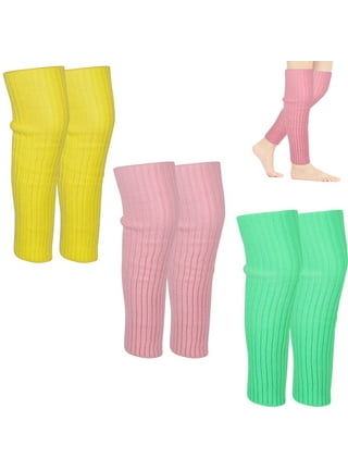 Travelwant 80s Women Neon Leg Warmers Knit Ribbed Leg Warmer for Party  Accessories