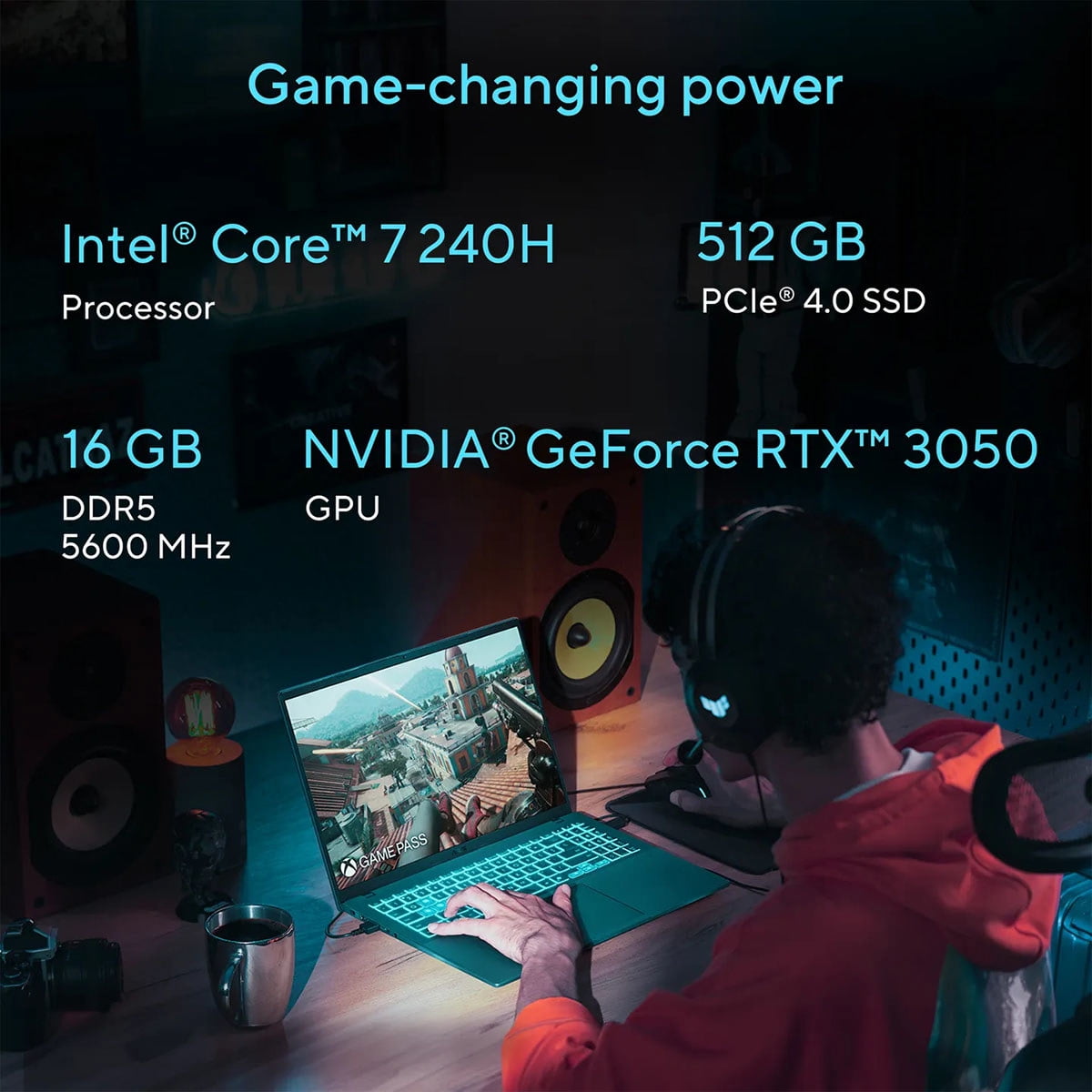 Asus Vivobook 16 16" Intel Core 7 240H RTX 3050 16 GB Memory- 512 GB SSD Windows 11 Home V3607VJ-DS76