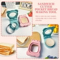 thumbnail image 4 of Sandwich Maker,2PCS Sandwich Cutters for Kids Lunch,Crustless Breakfast Sandwich Cutter and Sealer Set Great for Children Boys Girls Lunchbox and Bento Box,Circle Square, 4 of 6