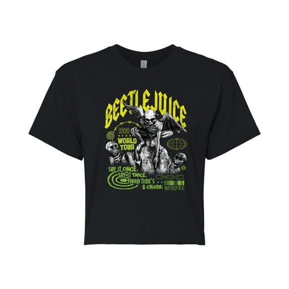 Beetlejuice - Beetlejuice World Tour - Junior's Cropped Tee