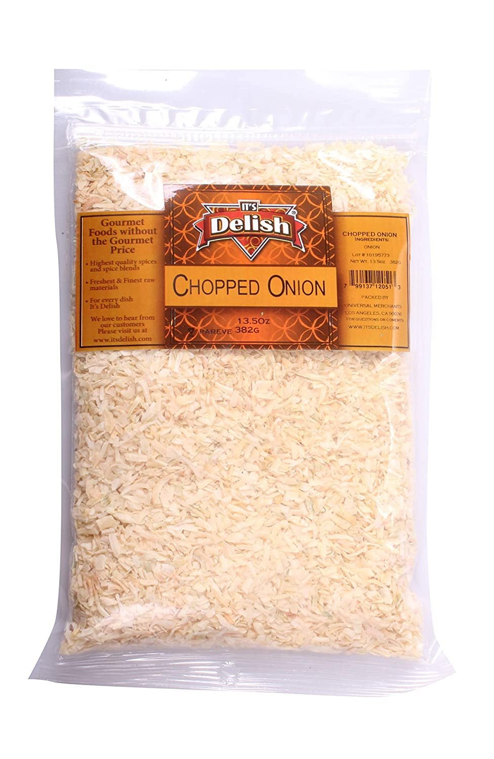 Gourmet Dried Chopped Onion by Its Delish, 2 LBS Bulk - Premium, No Preservatives, All Natural Dehydrated Onions Flakes, Certified Kosher