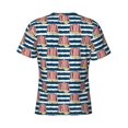 thumbnail image 6 of Vsdgher Popcorn On Blue Lines Print Men's Dry Fit Mesh Athletic Shirts Moisture Wicking Tennis T-Shirt Tops, 6 of 9