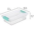 thumbnail image 3 of Caja de Almacenamiento Sterilite Pequeña Transparente de Plástico con Cierre de Clip 28x17x7 cm, 3 of 9
