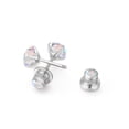 thumbnail image 6 of Limerencia Hypoallergenic G23 Pure Titanium Screw Back Earrings Post for Sensitive Ears Simulated Diamond Cartilage (5mm, Aurora Borealis), 6 of 9