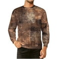 thumbnail image 2 of JUSLIO Long Sleeve T Shirts for Men Relaxed Fit Graphic Sweatshirts Fashion Long Sleeve Sweatshirts Brown L, 2 of 5