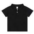 thumbnail image 3 of DAETIROS Kids Polo Shirts-Short Sleeve School Uniform Shirt Cotton Casual Unisex Kids Summer Clothing Black Size 1-6, 3 of 4