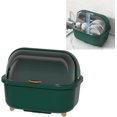 thumbnail image 2 of Yazoeia Dish Drying Rack, Multifunctional Space Saving Dish Drying Box Drying Rack Dish Bowl Drying Box Dish Rack with Cover Dish Drying Rack with Cover with Lid Cover for Kitchen (Green, 2 of 9