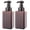 2pcs Brown, variant on Foaming Soap Dispenser 15Oz Refillable Foam Liquid Hand Soap Empty Pump Bottle Container - Brown 450Ml