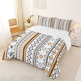 thumbnail image 2 of jejeloiu Minimalist Tribal Full Size Comforter Sets,Modern Print Bedding Comforter Set For Boys,White Orange,Reversible,3-Piece,1 Comforter and 2 Pillowcases, 2 of 7