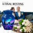 thumbnail image 4 of JAGASY Lavender Grass Urn for Brother and Sister - 3 Inch Little Northern Lights Urns for Ashes for Adult Men - Blue Mountain Urn for Loved Ones - Small Keepsake Sunset Urns for Cremation, 4 of 7