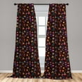 thumbnail image 5 of Ambesonne Space Curtains, Alien Planets and UFOs, Pair of 28"x95", Multicolor, 5 of 5