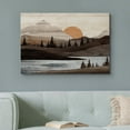 thumbnail image 3 of PixonSign Canvas Print Wall Art Sunset Mountain Range River Nature Wilderness Digital Art Wood Panel Landscape Farmhouse/Country Relax/Calm/Cozy Geometric Abstract - 16"x24", 3 of 5