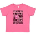 thumbnail image 3 of Inktastic Breast Cancer Awareness Strenght Courage Support Love Boys or Girls Baby T-Shirt, 3 of 5