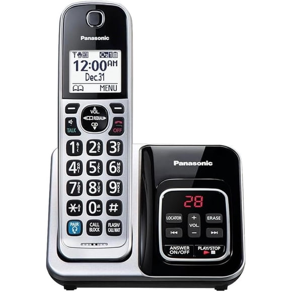 Panasonic Expandable Cordless Phone System, Bluetooth Pairing for Wireless Headphones and Hearing Aids, Smart Call Block, Bilingual Talking Caller ID