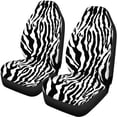 thumbnail image 5 of Uourmeti Zebra Pattern Automotive Vehicle Cushion Full Set Car Seat Cover Breathable Lightweight Car Seat Covers Fit for Truck Sedans, 5 of 10
