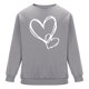 thumbnail image 4 of Amzcrzy Sudadera Para Hombre Con Estampado De Corazones, Informal, De Manga Larga Y Cuello Redondo, Sudadera Con Capucha, Camiseta De Manga Larga Y Cuello Redondo, Gris, S, 4 of 6