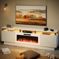 thumbnail image 6 of Waleaf 80" Modern Fireplace TV Stand with 36" Fireplace for TVs Up to 90", 2 Tier TV Console Stand for Living Room, 6 of 7