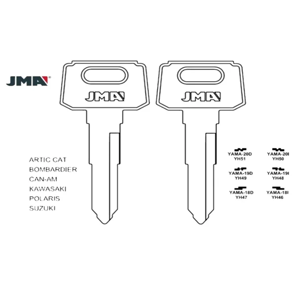 X2 YH49 / X118 Yamaha Suzuki Kawasaki Polaris CAN-AM Motorcycle ATV KEY