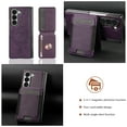 thumbnail image 3 of Allytechgroup 2 In 1 Magnetic Wallet Case for Samsung Galaxy Z Fold 4, Detachable Cards Holder [Build in Screen Protector] Stand PU Leather Classic Shockproof Wireless Charging Support Cover,Purple, 3 of 12