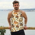 thumbnail image 6 of Lsque Autumn Vintage Pattern Mens Tank Tops Muscle Athletic Quick Dry Sleeveless Workout Fitness T Shirts Beach Tank Top, Loose-fit Sleeveless Shirt for Men-X-Large, 6 of 7