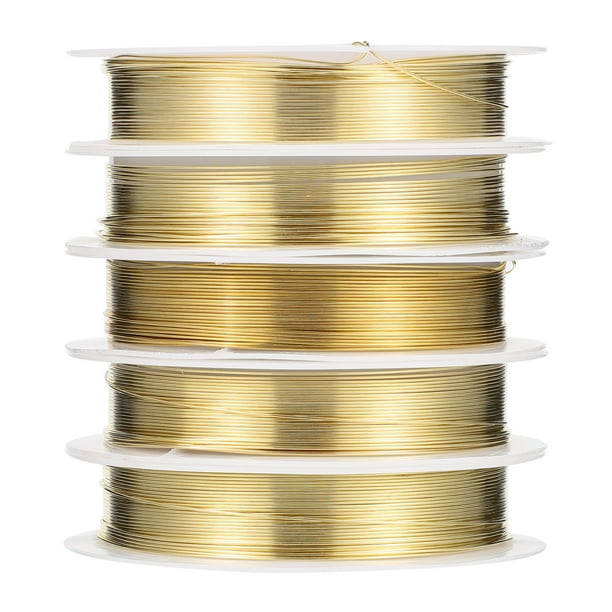 5 rollos de alambre de cobre para manualidades, hecho a mano, para hacer joyas.