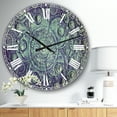 thumbnail image 2 of DesignArt Horloge Murale Grand Format à Cercles et Fleurs Bleues, 2 of 2