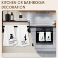 thumbnail image 5 of Tzdxfgl 2 Piece Cat Printed Cotton Kitchen Towel Set, Absorbent Waffle Dishcloths, 16" x 24", White, 5 of 10