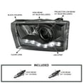 thumbnail image 3 of Spec-D Tuning Black Projector Headlights + R8 LED Compatible with 1999-2004 Ford F250 F350 F450 F550, 2000-2004 Ford Excursion, Left + Right Pair Headlamps Assembly, 3 of 7