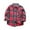 Red, variant on Toddler Kids Boys Girls Flannel Hooded Plaid Shirt Boys' Big Long Sleeve Collared Button-Down Dress Shirt Size for 5-6 Years,Red