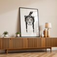 thumbnail image 2 of Warrior Lion - Illustration Animal Tiger Wildlife Line Art Boho Black Framed Wall Art Print 12 x 18 inches, 2 of 8