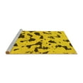thumbnail image 2 of Ahgly Company Machine Washable Indoor Rectangle Abstract Yellow Modern Area Rugs, 7' x 10', 2 of 4