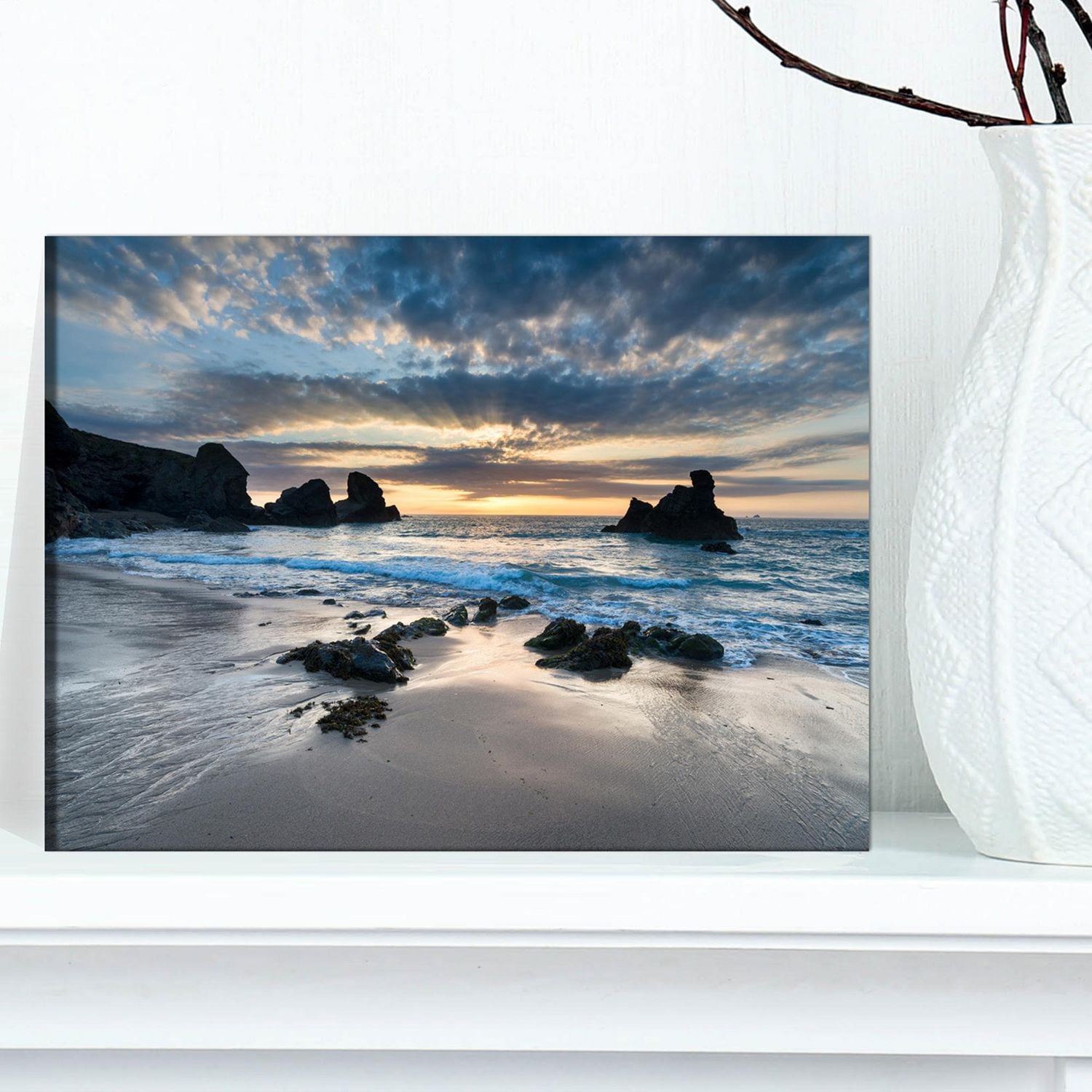 Designart Beautiful Porthcothan Bay Canvas Wall Art