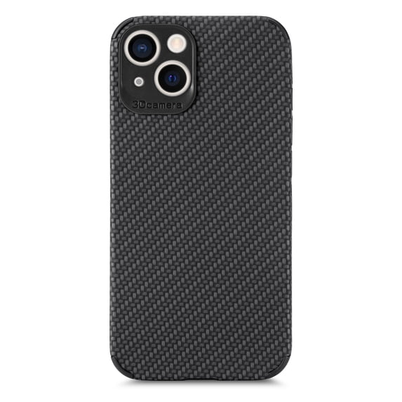 ELEHOLD for iPhone 14 Slim Thin Case Fiber Pattern Full Body Protection Shockproof Anti-Fingerprint Anti-Scratch Protective Case 6.1 inch For iPhone 14,Black