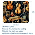 thumbnail image 5 of Musical Instrument 8.3x9.8 Inch Square Printed Desk Mat Mouse Pad for Office and Gaming, Non-Slip Rubber Bottom, 5 of 6