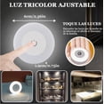 thumbnail image 2 of Luz Led Noche Clóset Táctil Pared 4pzs De Luz Blanca, Luz Nocturna Mini Lámpara Iluminación Segura Usb Recargable, 2 of 4