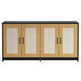 thumbnail image 4 of Garvee Litter Box Enclosure for 2 Cats, 47.2" Large Wood Hidden Litter Box Furniture for 2 Boxes with Sisal Doors and Sliding Drawers, Indoor Cat House TV Stand, 4 of 7